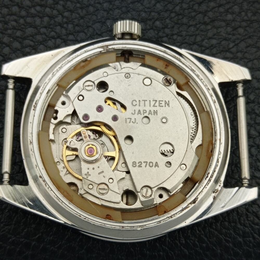 Vintage 1971 Citizen Manual Mens Silver Watch & Orange accents - Picture 9 of 9